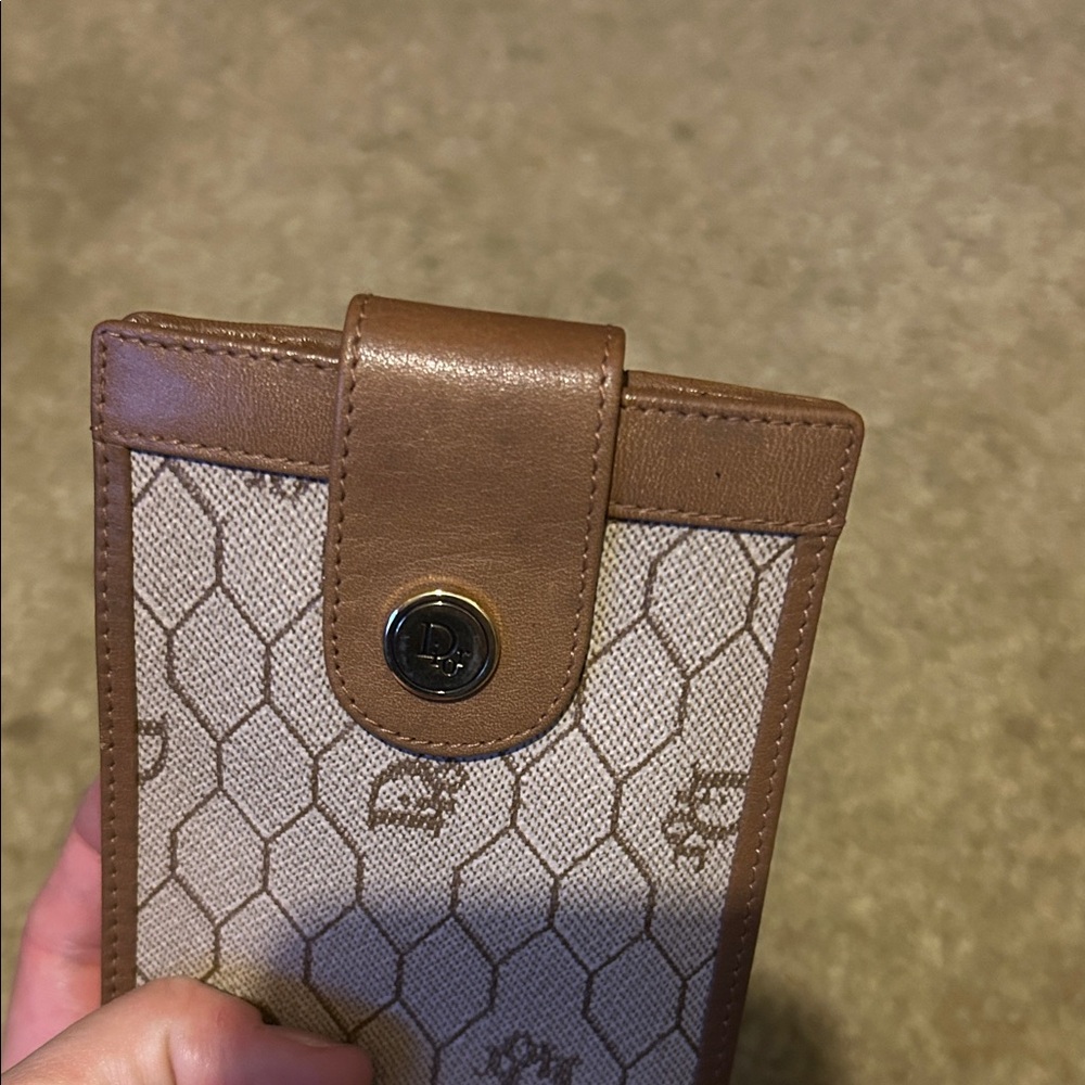 CHRISTIAN DIOR HONEYCOMB WOMEN'S PVC,LEATHER WALLET - Picture 3 of 12